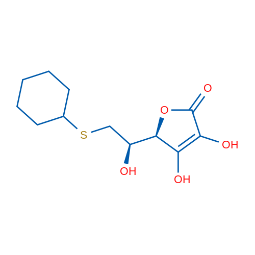 (5R)-5-[(1R)-2-(Cyclohexylsulfanyl)-1-hydroxyethyl]-3,4-dihydroxy-2,5-dihydrofuran-2-one 1g