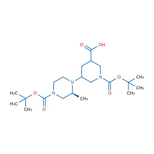 1-[(tert-Butoxy)carbonyl]-5-[(2S)-4-[(tert-butoxy)carbonyl]-2-methylpiperazin-1-yl]piperidine-3-carboxylic acid 1g