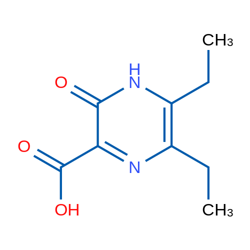 5,6-Diethyl-3-oxo-3,4-dihydropyrazine-2-carboxylic acid 1g