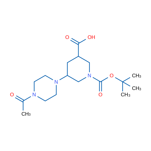 5-(4-Acetylpiperazin-1-yl)-1-[(tert-butoxy)carbonyl]piperidine-3-carboxylic acid 1g