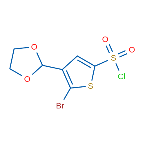 5-Bromo-4-(1,3-dioxolan-2-yl)thiophene-2-sulfonyl chloride 1g