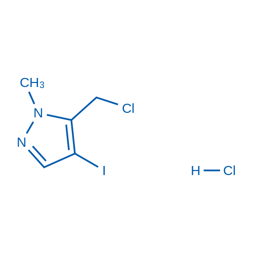 5-(Chloromethyl)-4-iodo-1-methyl-1H-pyrazole hydrochloride 50mg