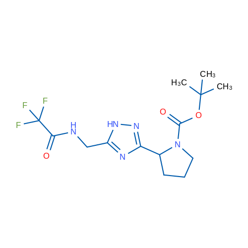 tert-Butyl 2-{5-[(trifluoroacetamido)methyl]-1H-1,2,4-triazol-3-yl}pyrrolidine-1-carboxylate 1g