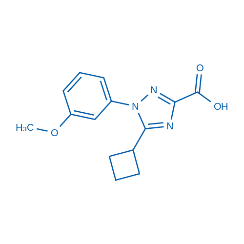 5-Cyclobutyl-1-(3-methoxyphenyl)-1H-1,2,4-triazole-3-carboxylic acid 1g