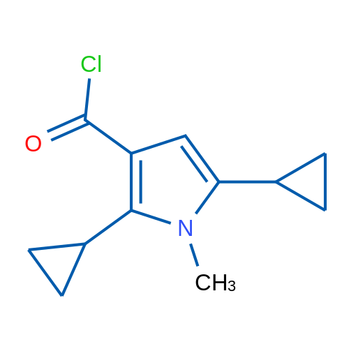 2,5-Dicyclopropyl-1-methyl-1H-pyrrole-3-carbonyl chloride 1g