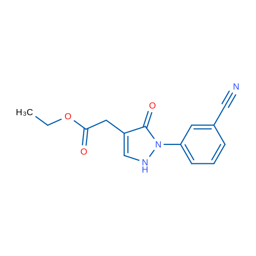 Ethyl 2-[2-(3-cyanophenyl)-3-oxo-2,3-dihydro-1H-pyrazol-4-yl]acetate 1g