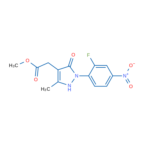 Methyl 2-[2-(2-fluoro-4-nitrophenyl)-5-methyl-3-oxo-2,3-dihydro-1H-pyrazol-4-yl]acetate 1g