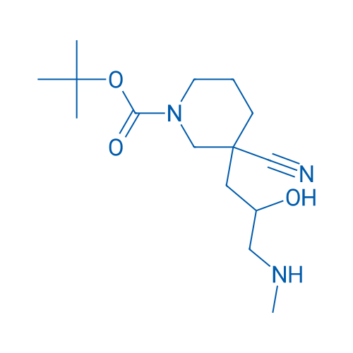 tert-Butyl 3-cyano-3-[2-hydroxy-3-(methylamino)propyl]piperidine-1-carboxylate 1g