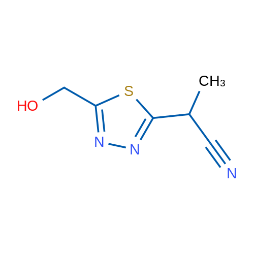2-[5-(Hydroxymethyl)-1,3,4-thiadiazol-2-yl]propanenitrile 1g
