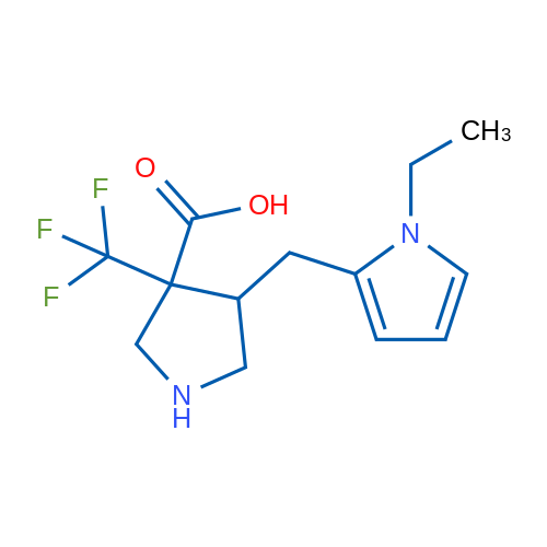 4-[(1-Ethyl-1H-pyrrol-2-yl)methyl]-3-(trifluoromethyl)pyrrolidine-3-carboxylic acid 1g