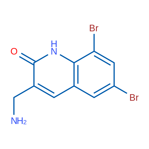 3-(Aminomethyl)-6,8-dibromo-1,2-dihydroquinolin-2-one 1g