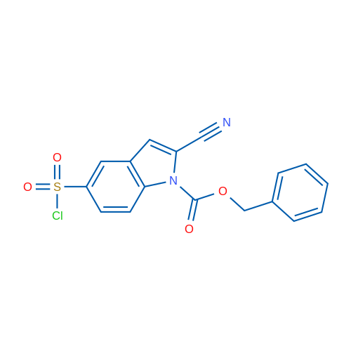 Benzyl 5-(chlorosulfonyl)-2-cyano-1H-indole-1-carboxylate 1g
