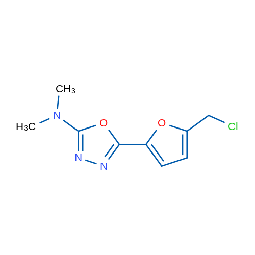 5-[5-(Chloromethyl)furan-2-yl]-N,N-dimethyl-1,3,4-oxadiazol-2-amine 1g