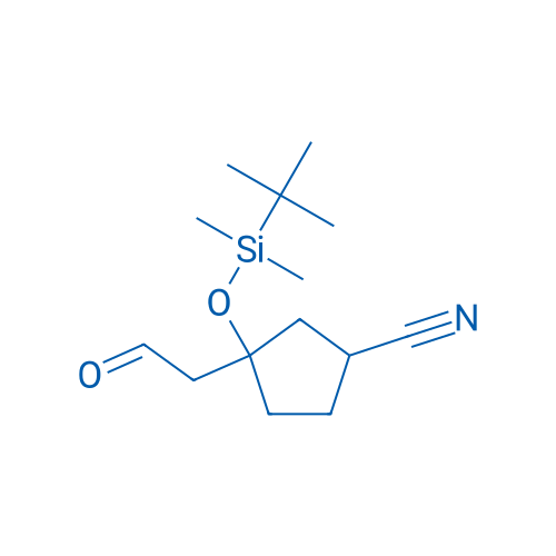 3-[(tert-Butyldimethylsilyl)oxy]-3-(2-oxoethyl)cyclopentane-1-carbonitrile 1g