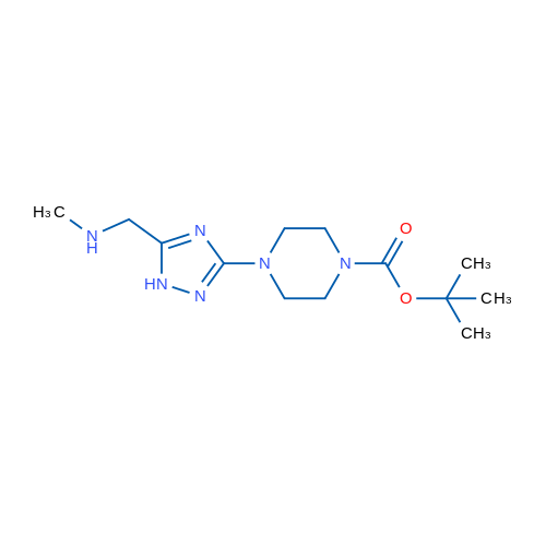 tert-Butyl 4-{5-[(methylamino)methyl]-1H-1,2,4-triazol-3-yl}piperazine-1-carboxylate 1g