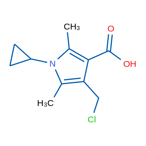 4-(Chloromethyl)-1-cyclopropyl-2,5-dimethyl-1H-pyrrole-3-carboxylic acid 1g