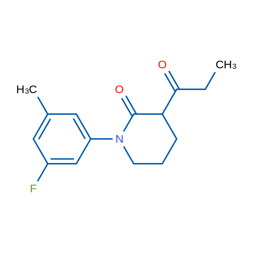 1-(3-Fluoro-5-methylphenyl)-3-propanoylpiperidin-2-one 1g