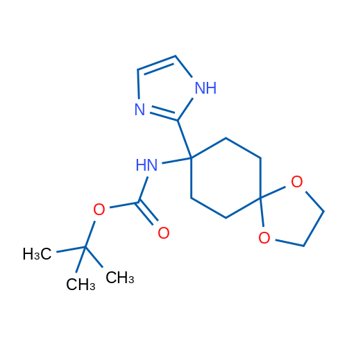 tert-Butyl N-[8-(1H-imidazol-2-yl)-1,4-dioxaspiro[4.5]decan-8-yl]carbamate 1g