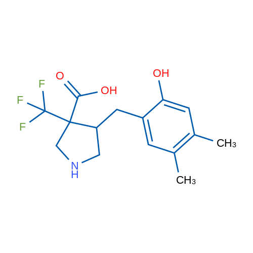 4-[(2-Hydroxy-4,5-dimethylphenyl)methyl]-3-(trifluoromethyl)pyrrolidine-3-carboxylic acid 1g