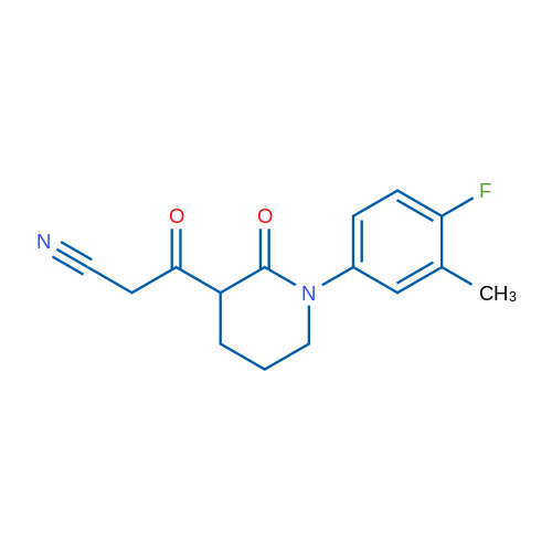 3-[1-(4-Fluoro-3-methylphenyl)-2-oxopiperidin-3-yl]-3-oxopropanenitrile 1g