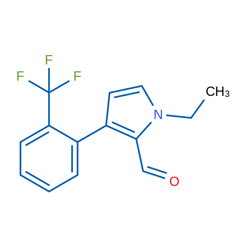 1-Ethyl-3-[2-(trifluoromethyl)phenyl]-1H-pyrrole-2-carbaldehyde 1g