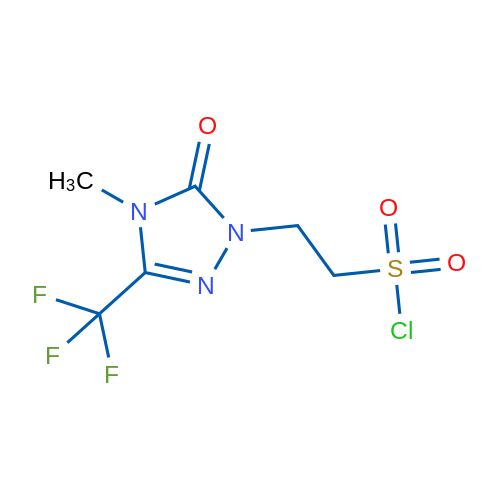 2-[4-Methyl-5-oxo-3-(trifluoromethyl)-4,5-dihydro-1H-1,2,4-triazol-1-yl]ethane-1-sulfonyl chloride 1g