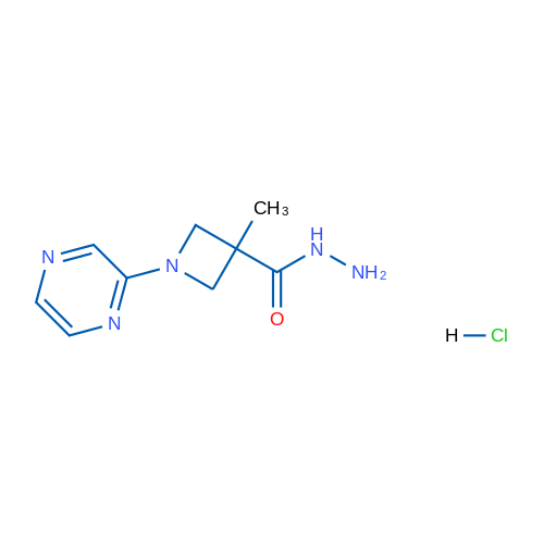 3-Methyl-1-(pyrazin-2-yl)azetidine-3-carbohydrazide hydrochloride 1g