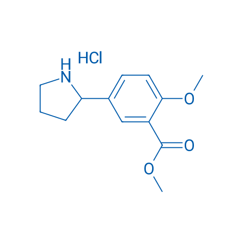 Methyl 2-methoxy-5-(pyrrolidin-2-yl)benzoate hydrochloride 50mg