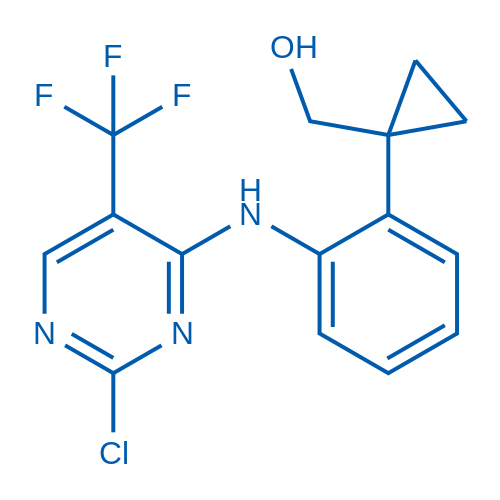 (1-(2-((2-Chloro-5-(trifluoromethyl)pyrimidin-4-yl)amino)phenyl)cyclopropyl)methanol 250mg
