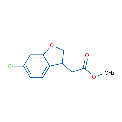 Methyl 2-(6-chloro-2,3-dihydrobenzofuran-3-yl)acetate 250mg
