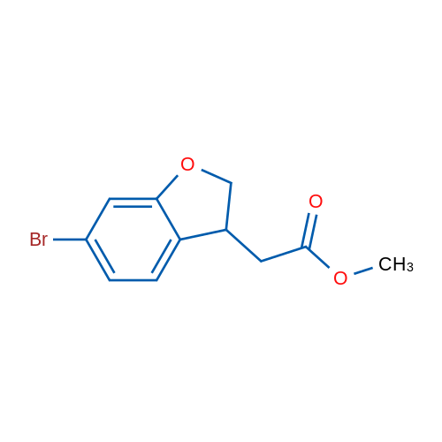 Methyl 2-(6-bromo-2,3-dihydrobenzofuran-3-yl)acetate 250mg