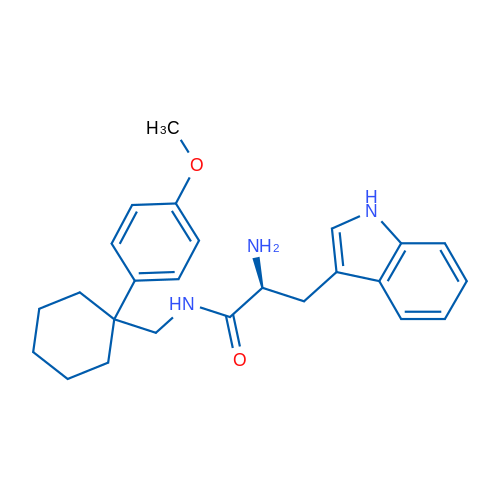 (S)-2-amino-3-(1H-indol-3-yl)-N-((1-(4-methoxyphenyl)cyclohexyl)methyl)propanamide 250mg