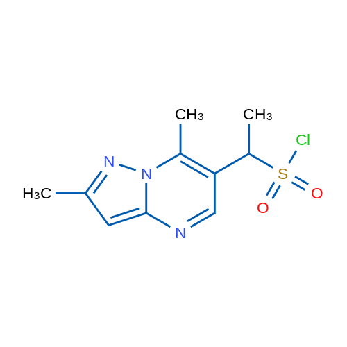 1-{2,7-dimethylpyrazolo[1,5-a]pyrimidin-6-yl}ethane-1-sulfonyl chloride 1g