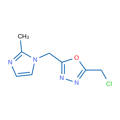 2-(Chloromethyl)-5-[(2-methyl-1H-imidazol-1-yl)methyl]-1,3,4-oxadiazole 1g