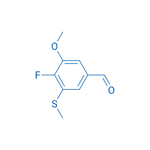 4-Fluoro-3-methoxy-5-(methylthio)benzaldehyde 100mg