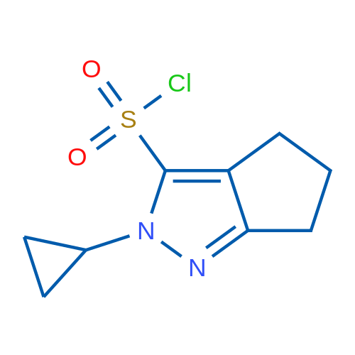 2-Cyclopropyl-2H,4H,5H,6H-cyclopenta[c]pyrazole-3-sulfonyl chloride 1g