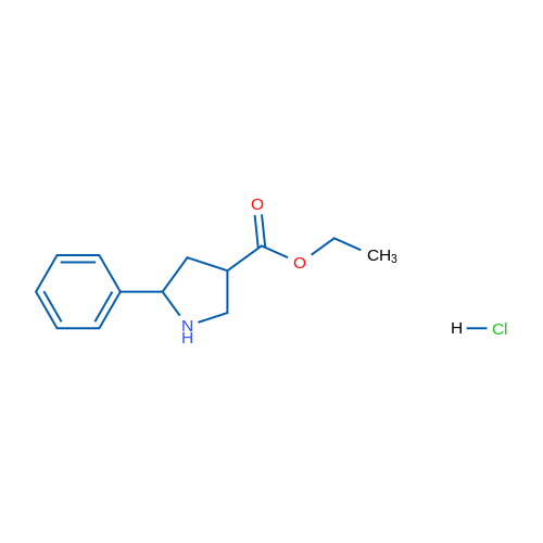 5-Phenyl-pyrrolidine-3-carboxylic acid ethyl ester hydrochloride 1g