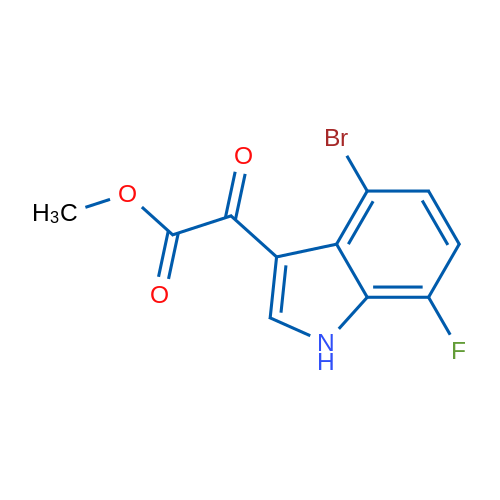 Methyl 2-(4-bromo-7-fluoro-1H-indol-3-yl)-2-oxoacetate 250mg