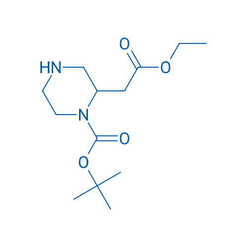 tert-Butyl 2-(2-ethoxy-2-oxoethyl)piperazine-1-carboxylate 250mg