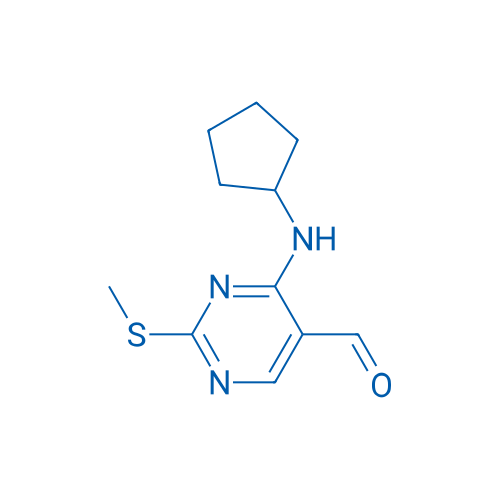 4-(Cyclopentylamino)-2-(methylthio)pyrimidine-5-carbaldehyde 250mg