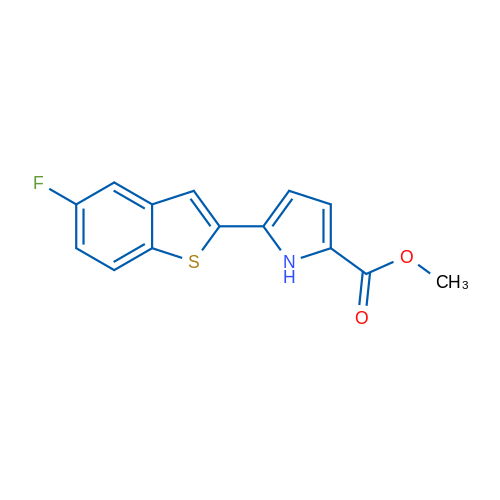 Methyl 5-(5-fluorobenzo[b]thiophen-2-yl)-1H-pyrrole-2-carboxylate 1g