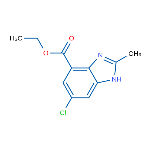 Ethyl 6-chloro-2-methyl-1H-benzo[d]imidazole-4-carboxylate 1g