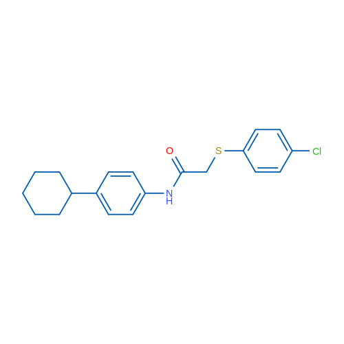 2-[(4-Chlorophenyl)sulfanyl]-N-(4-cyclohexylphenyl)acetamide 1g