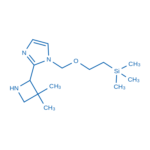 2-(3,3-Dimethylazetidin-2-yl)-1-((2-(trimethylsilyl)ethoxy)methyl)-1H-imidazole 100mg