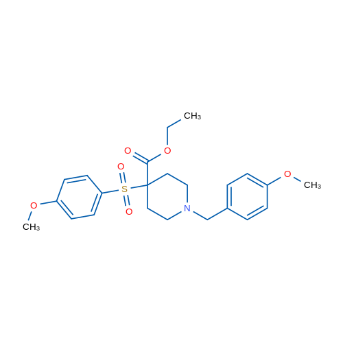 Ethyl 4-(4-methoxybenzenesulfonyl)-1-[(4-methoxyphenyl)methyl]piperidine-4-carboxylate 1g