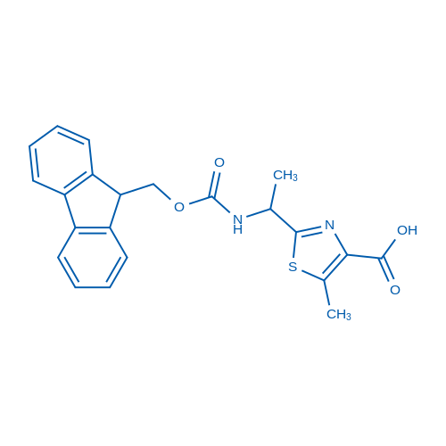 2-(1-((((9H-Fluoren-9-yl)methoxy)carbonyl)amino)ethyl)-5-methylthiazole-4-carboxylic acid 250mg