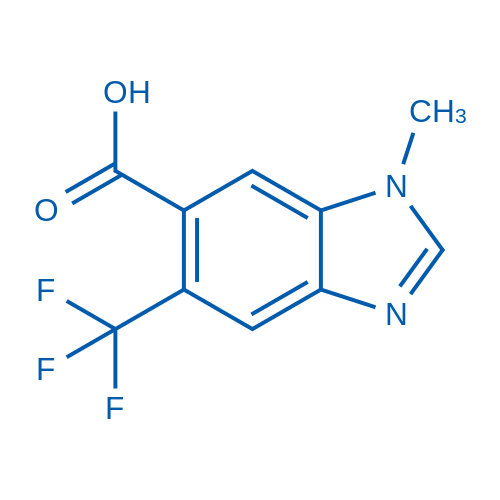 1-Methyl-5-(trifluoromethyl)-1H-benzo[d]imidazole-6-carboxylic acid 50mg