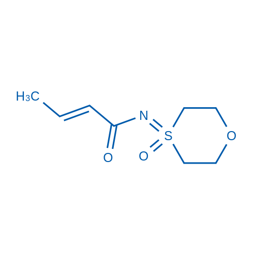 N-(4-Oxido-1,4l6-oxathian-4-ylidene)but-2-enamide 1g