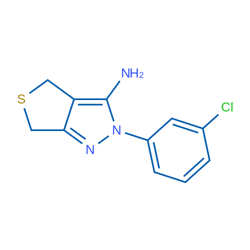 2-(3-Chloro-phenyl)-2,6-dihydro-4h-thieno[3,4-c]pyrazol-3-ylamine 250mg