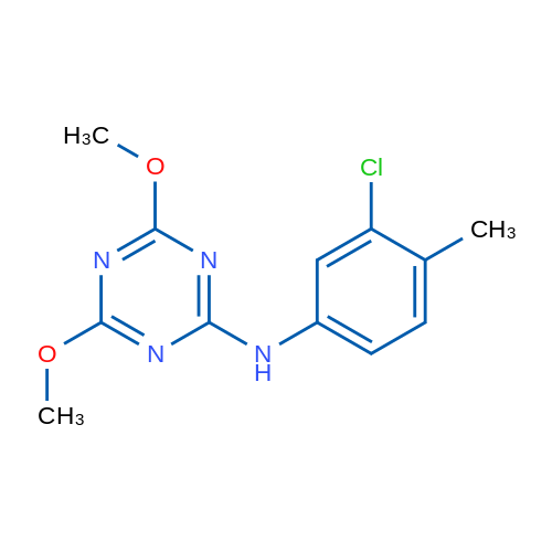 N-(3-Chloro-4-methylphenyl)-4,6-dimethoxy-1,3,5-triazin-2-amine 1g